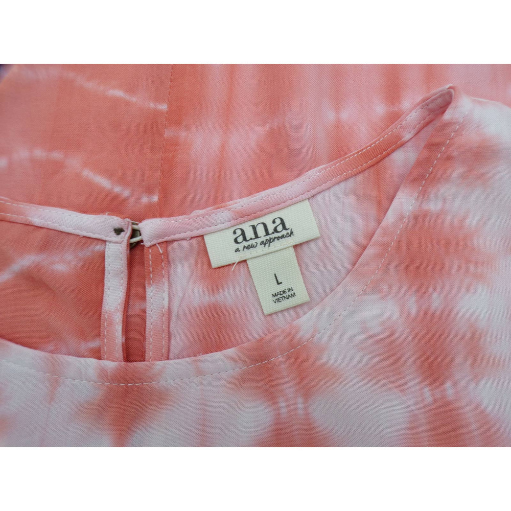 A.N.A. Women's Round Neck Sleeveless Tank Top Shirt Tie Dye NWT Size L - Picture 2 of 10